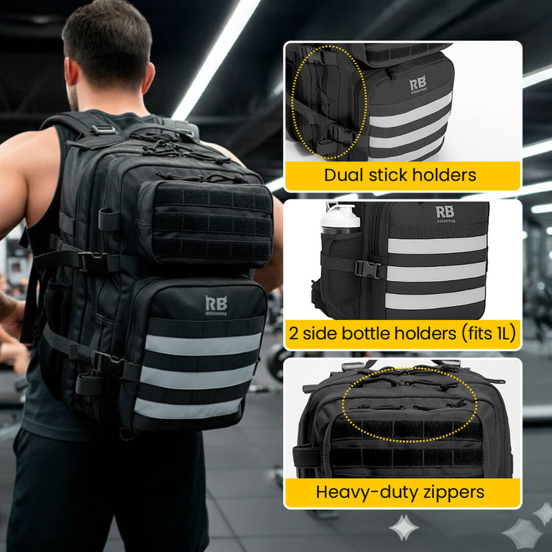 Load image into Gallery viewer, large gym backpack, 45l bag, fitness rucksack