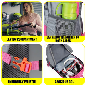 womens, woman, women, pink school and college backpack