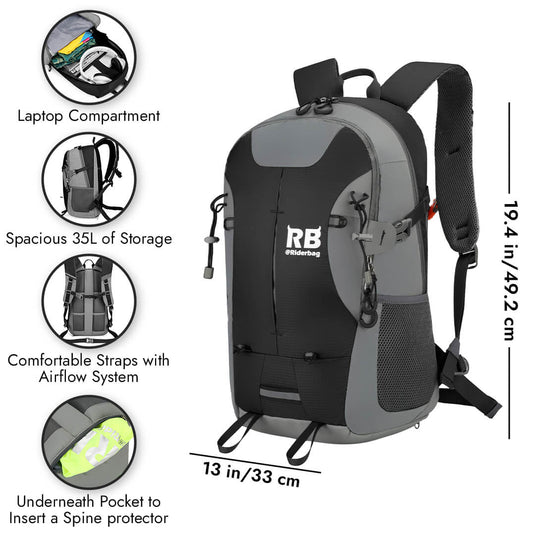 best laptop bag for motorcycle rain High Visibility Black Reflective Commuter Motorcycle Backpack Riderbag
