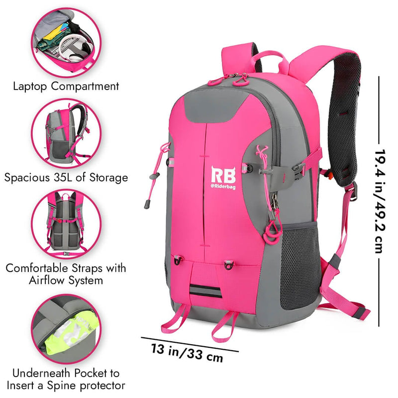 Load image into Gallery viewer, pink backpack, bike backpack for women
