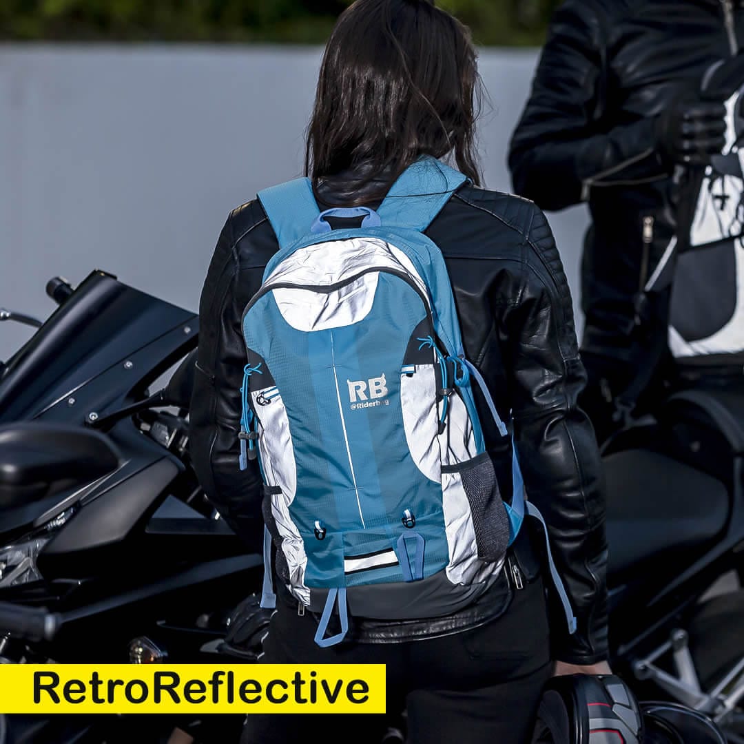 High Visibility Blue Reflective Bike Commuter Backpack. | Riderbag