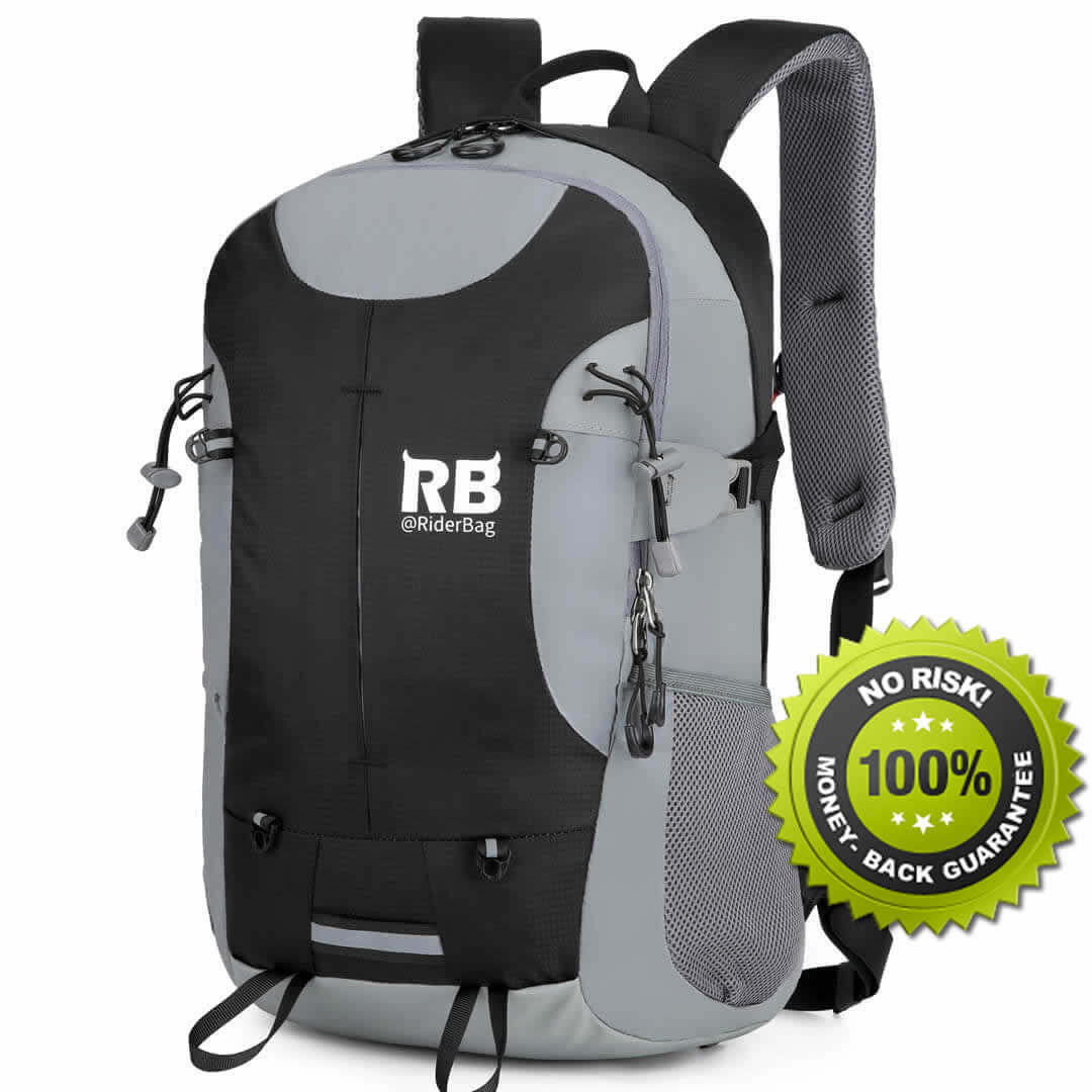 motorcycle backpack, bike backpack, black backpack, riderbag