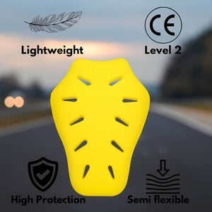 motorcycle back protector yellow ce2 level