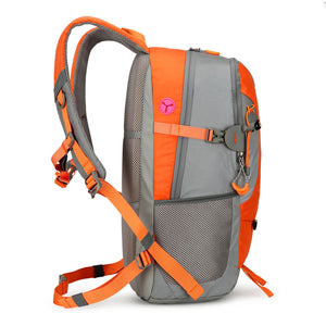 Side view of the orange Reflektor35 Reflective backpack