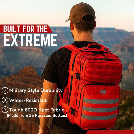 Riderbag Xtreme Tactical Backpack (45L) Red Riderbag Xtreme Tactical Backpack (45L) Red