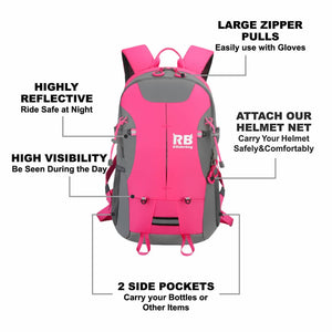 Pink backpack, travel backpack, pink bag