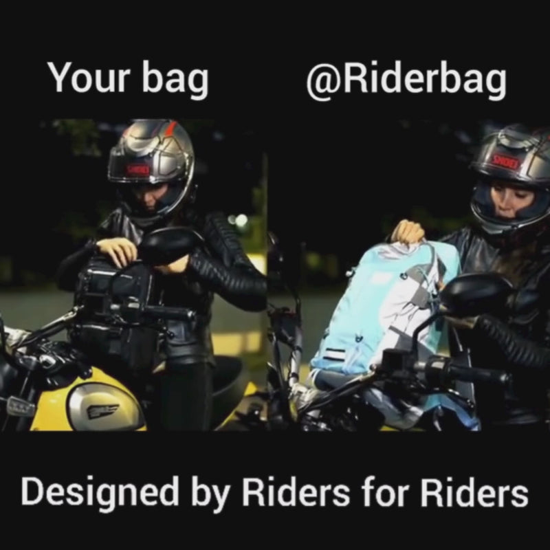 Load and play video in Gallery viewer, reflective motorcycle backpack
