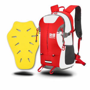 red backpack,  reflective backpack, motorcycle backpack, bike backpack, riderbag