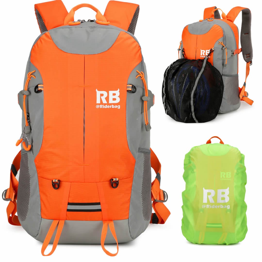 Hi-Visibility Orange Reflective Commuter Motorcycle Backpack