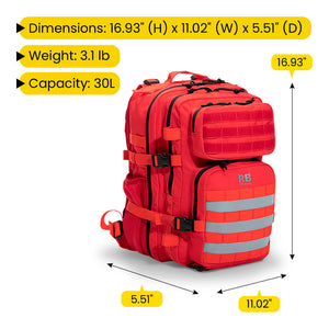riderbag travel small 30l hiking backpack in red