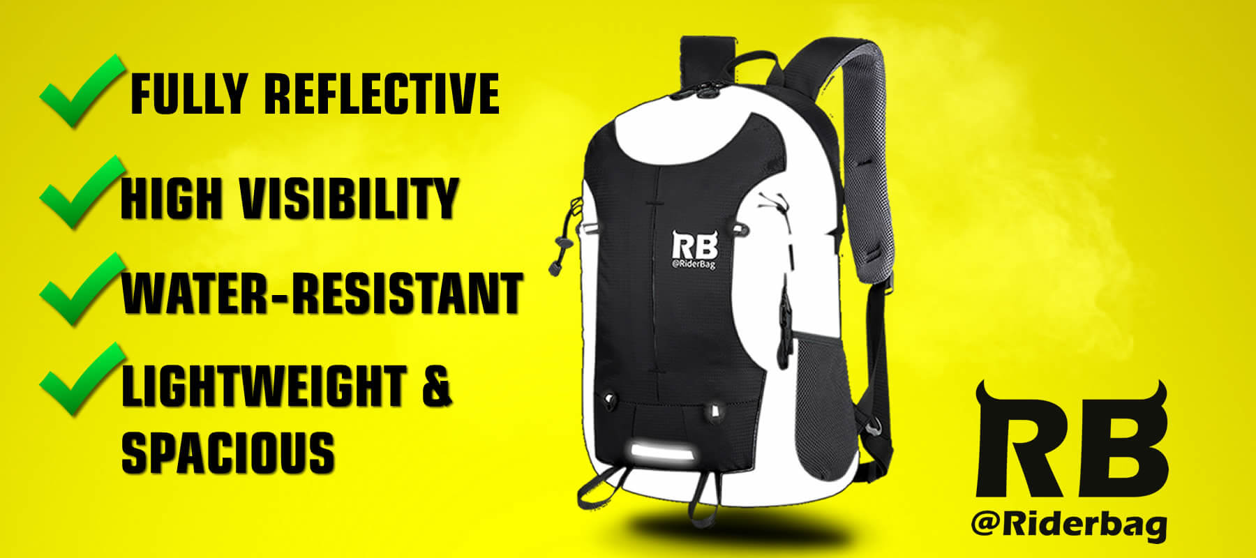 Reflective backpack, commuter bakpack, riderbag, rider bag, motorcycle backpack, cycling backpack, skateboard backpack