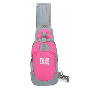 pink bag, pink travel bag, pink backpack, cross body bag, sling bag, slingbag, crossbody bag, travel slingbag, waterproof cross body bag, slingbag for men